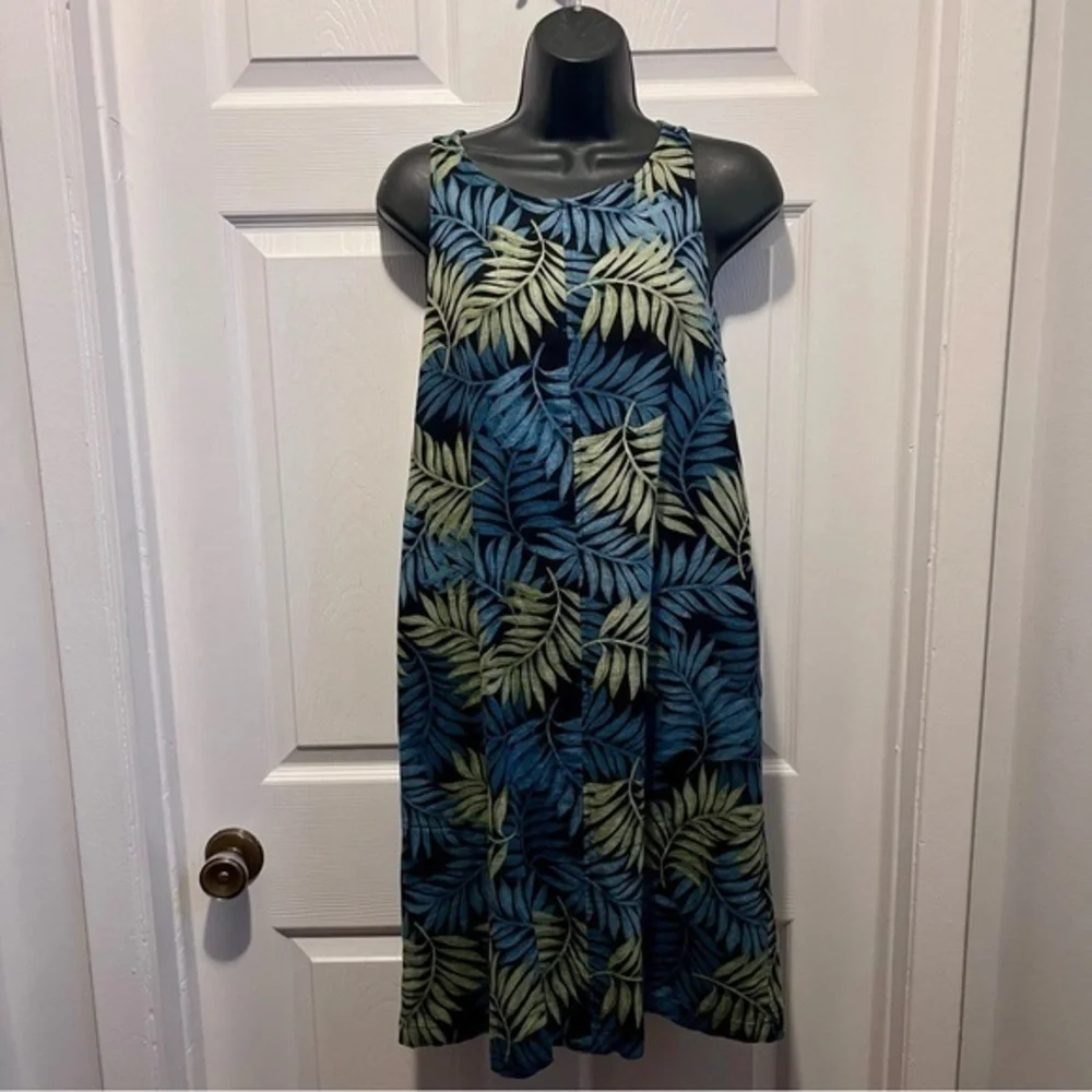 athena marie linen dresses Athena Marie | Dresses | Athena Marie Linen Blend Dress Floral Xs Women  Summer Sleeveless Blue Green